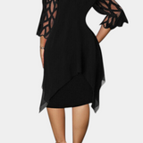 Yana Vestido Exclusivo Talla Grande con Mangas de Encaje