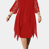 Yana Vestido Exclusivo Talla Grande con Mangas de Encaje