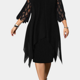 Yana Vestido Exclusivo Talla Grande con Mangas de Encaje
