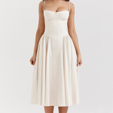 Felicity Vestido Midi Corsé Sin Mangas Colección Exclusiva