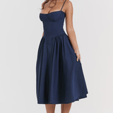 Felicity Vestido Midi Corsé Sin Mangas Colección Exclusiva