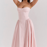 Felicity Vestido Midi Corsé Sin Mangas Colección Exclusiva