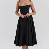 Felicity Vestido Midi Corsé Sin Mangas Colección Exclusiva