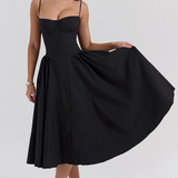 Felicity Vestido Midi Corsé Sin Mangas Colección Exclusiva