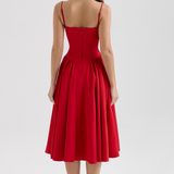 Felicity Vestido Midi Corsé Sin Mangas Colección Exclusiva