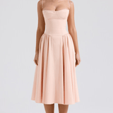 Felicity Vestido Midi Corsé Sin Mangas Colección Exclusiva