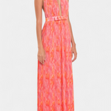 Prisca Maxi Vestido Plisado Cuello Halter Exclusiva