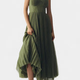 Ottilie Vestido Chiffon Plisado Corsé Esculpido Colección