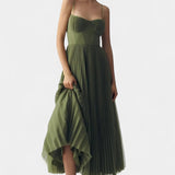 Ottilie Vestido Chiffon Plisado Corsé Esculpido Colección