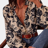 Noa Camisa Floral de Viscosa Con Estampado Exclusivo