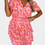 Kimberly Vestido Floral Con Volantes Colección Exclusiva