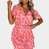 Kimberly Vestido Floral Con Volantes Colección Exclusiva
