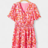 Kimberly Vestido Floral Con Volantes Colección Exclusiva