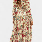 Keti Vestido Maxi Colección Floral Mangas Largas Exclusivas