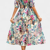 Georgina Vestido Midi Floral Escote En V Colección Privada