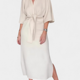 Ainhoa Vestido Con Nudo Frontal Escote En V Exclusivo