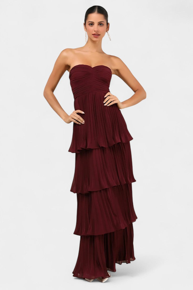 June Vestido De Volantes Colección Exclusiva Escote Corazón