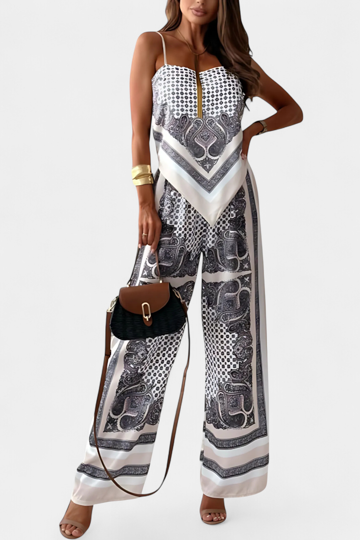 Leonie Conjunto Paisley Con Tiras de Verano Exclusivo