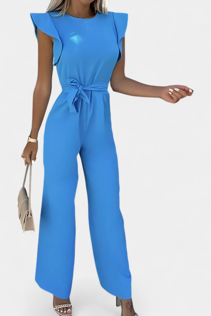Shalonda Mono Elegante Sin Mangas Con Lazo Exclusivo