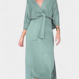 Ainhoa Vestido Con Nudo Frontal Escote En V Exclusivo