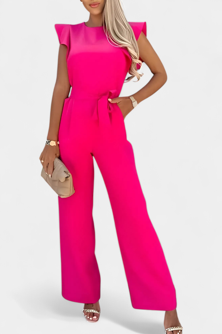Shalonda Mono Elegante Sin Mangas Con Lazo Exclusivo
