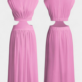 Jocelyn Conjunto Largo Minimalista Exclusivo Escote Alto