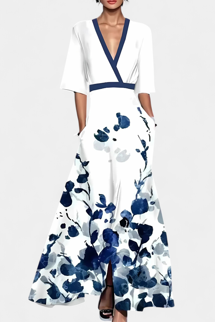 Daphne Vestido Envoltura Floral Colección Atemporal