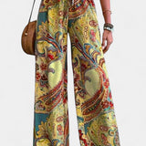 Victoria Pantalones Pierna Ancha Tejido Ligero Exclusiva