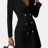 Heidi Vestido Blazer Doble Botonadura Tela Premium Edicion