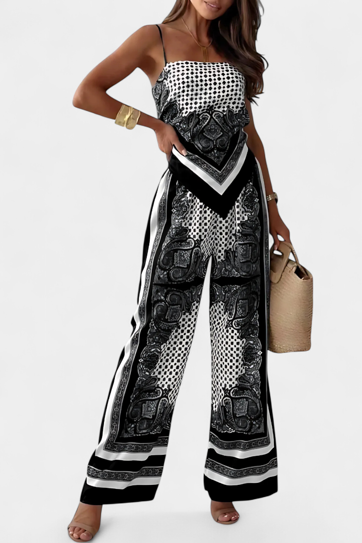 Leonie Conjunto Paisley Con Tiras de Verano Exclusivo