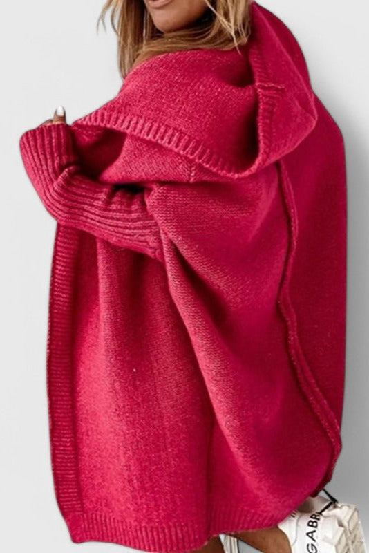 Lovisa Cárdigan Oversized Capucha Tejido Grueso Exclusivo