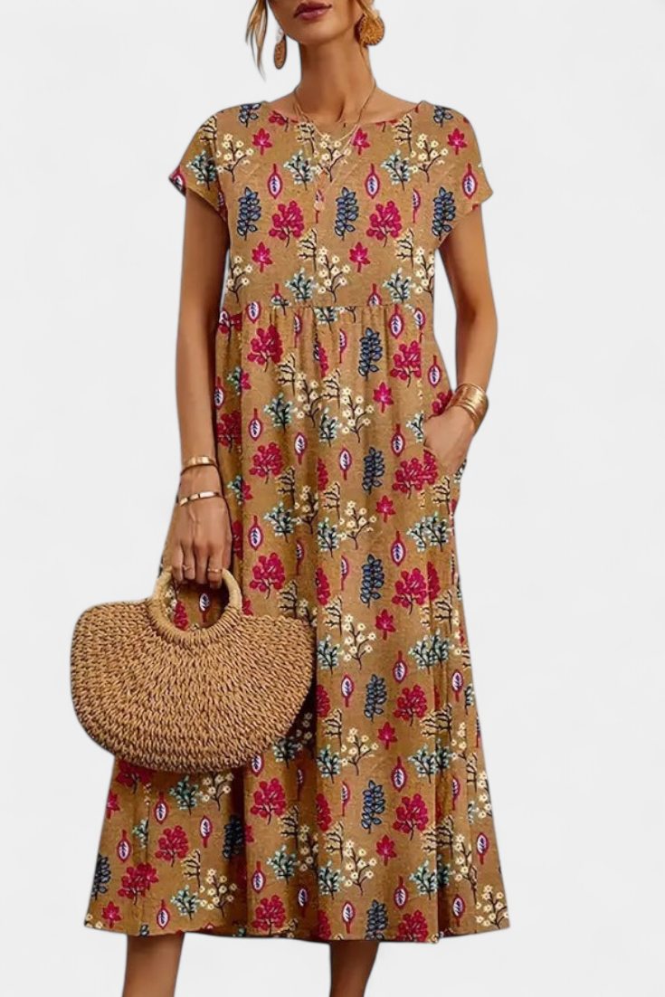 Yuridia Vestido Floral Chic Silueta Fluida Exclusiva