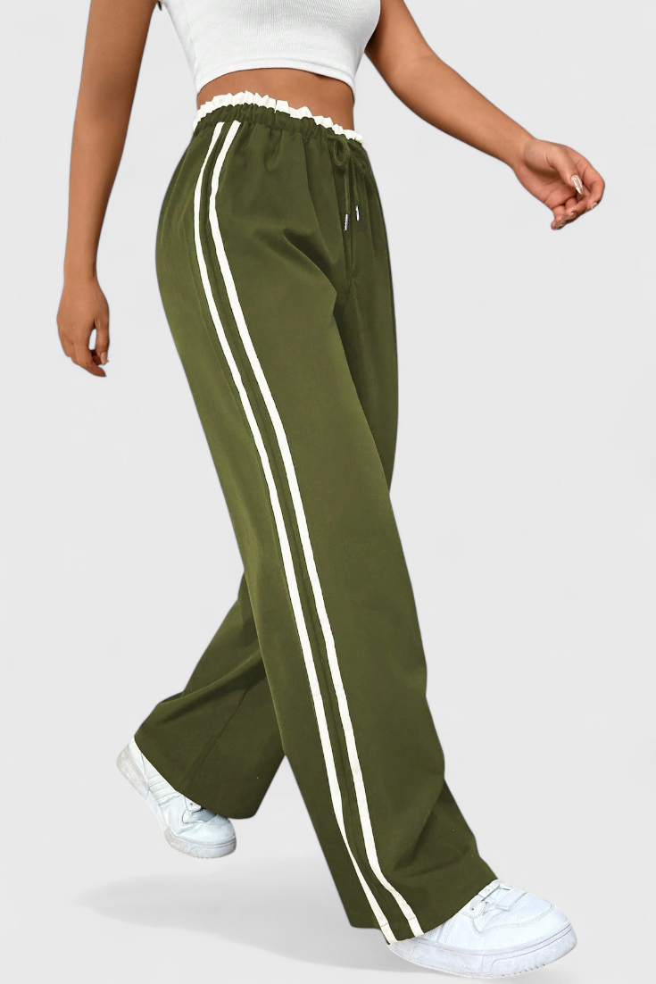 Ariana Pantalón Deportivo Nylon Premium Franjas Exclusivas