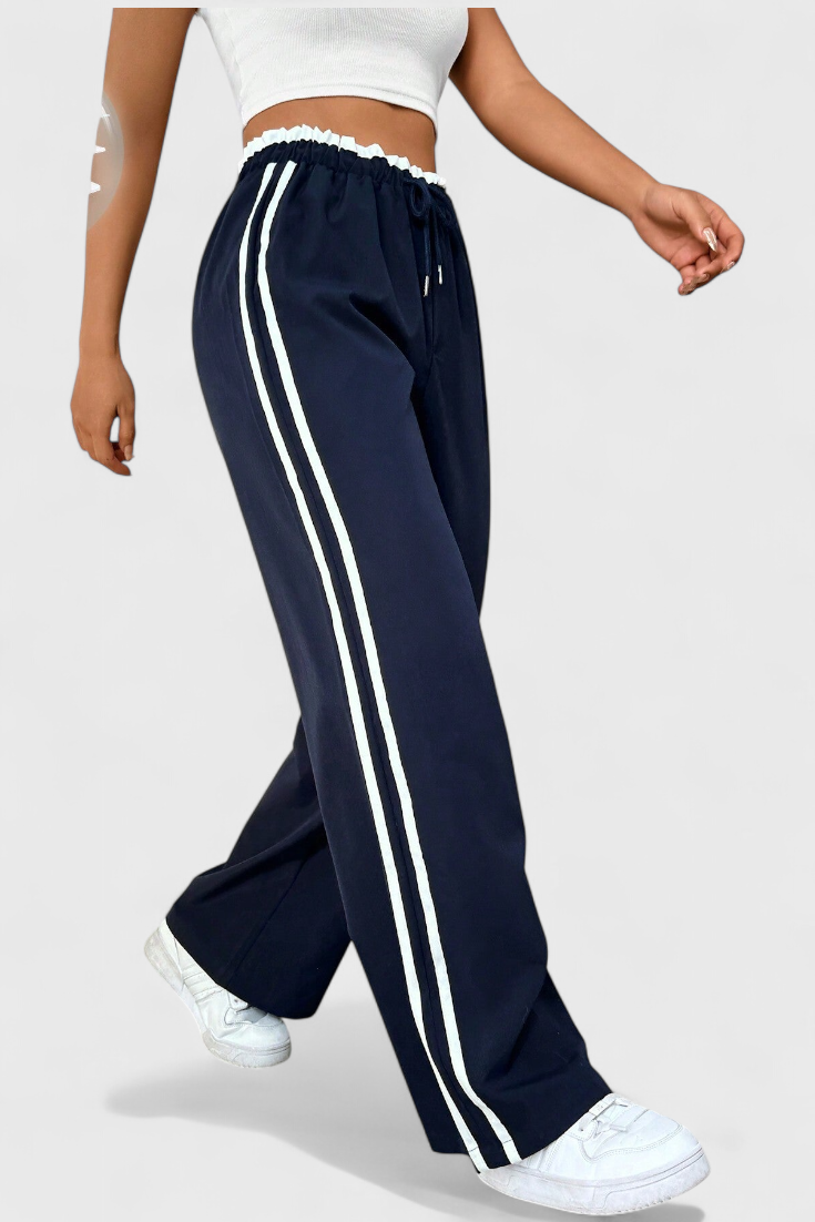 Ariana Pantalón Deportivo Nylon Premium Franjas Exclusivas