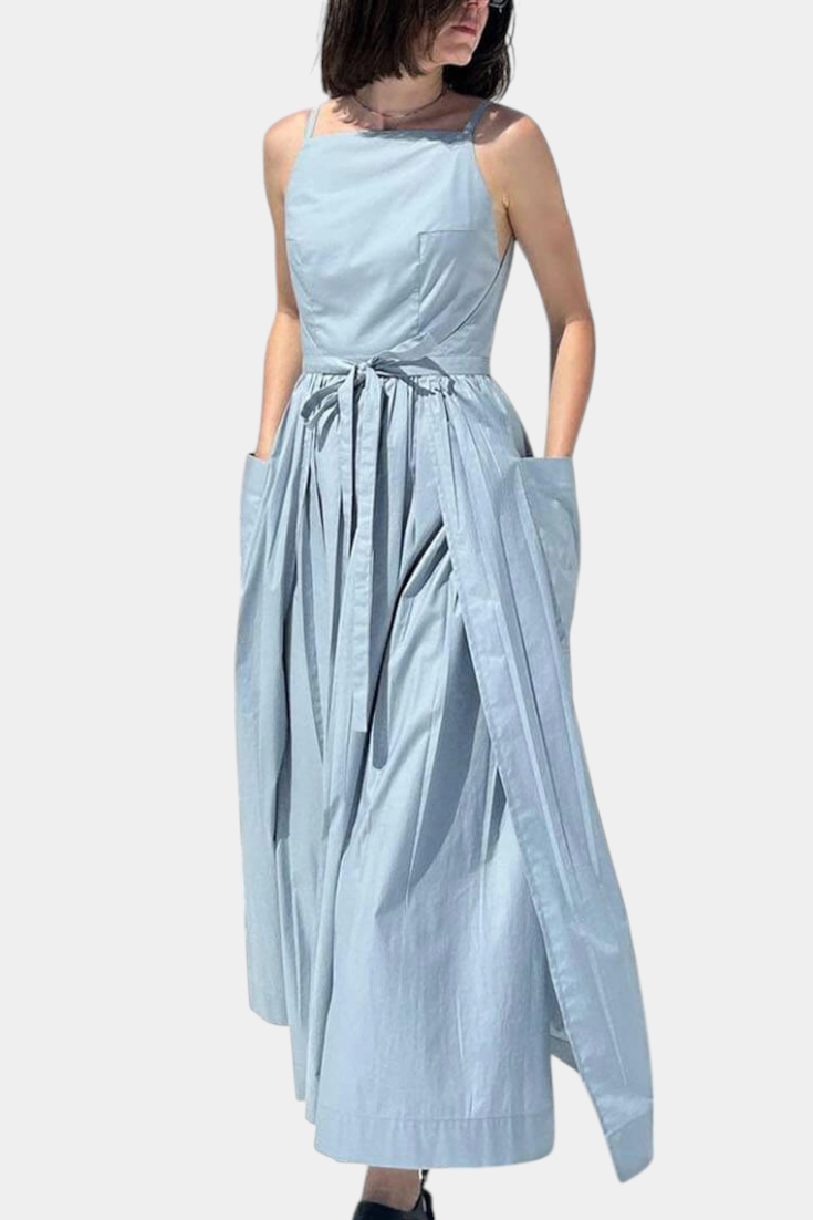 Dezi Vestido Largo Sin Tirantes Cordones Laterales Limitado