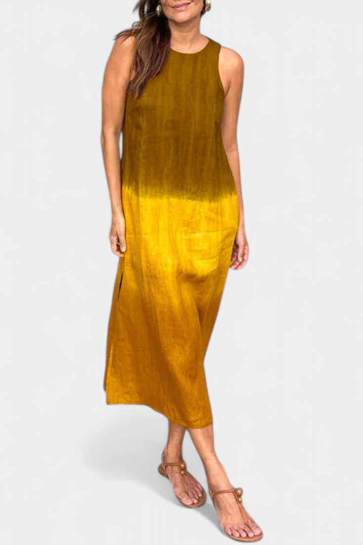 Taerra Vestido Sin Mangas Edición Tie Dye Degradé Exclusivo