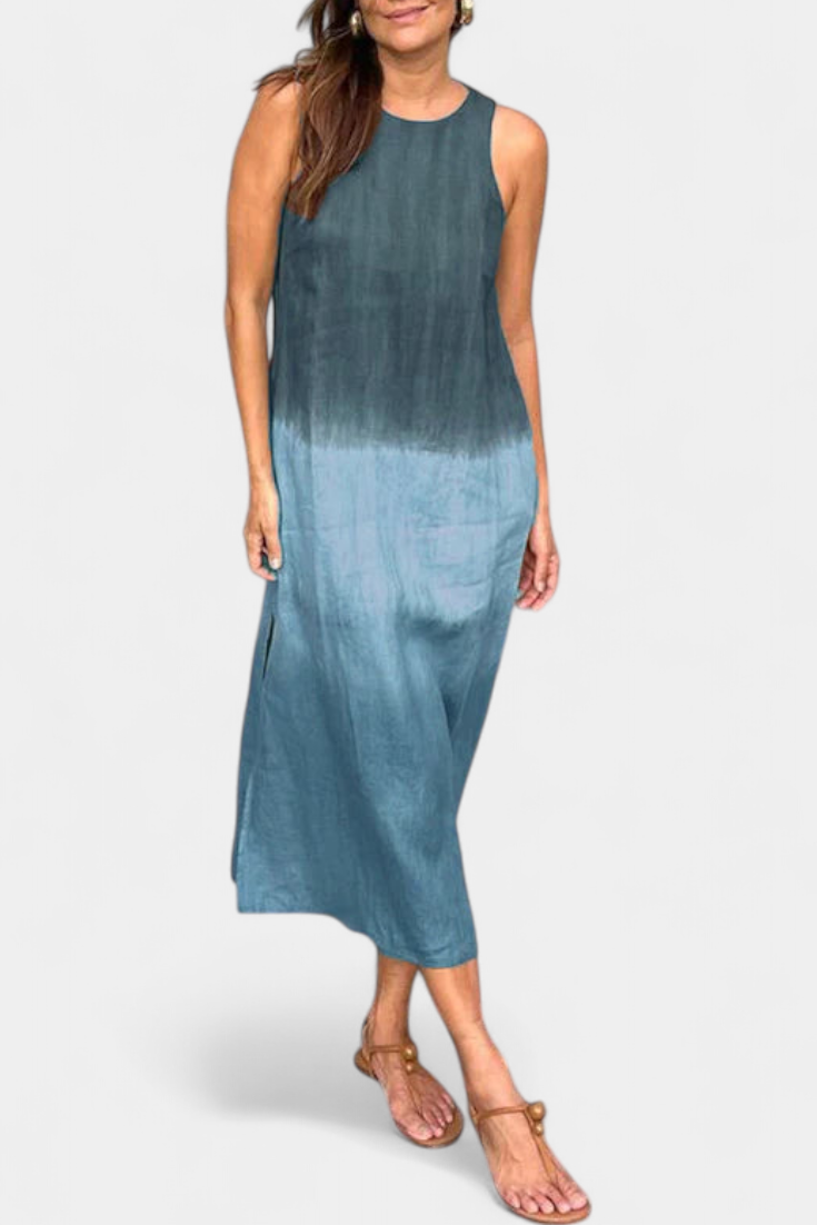 Taerra Vestido Sin Mangas Edición Tie Dye Degradé Exclusivo