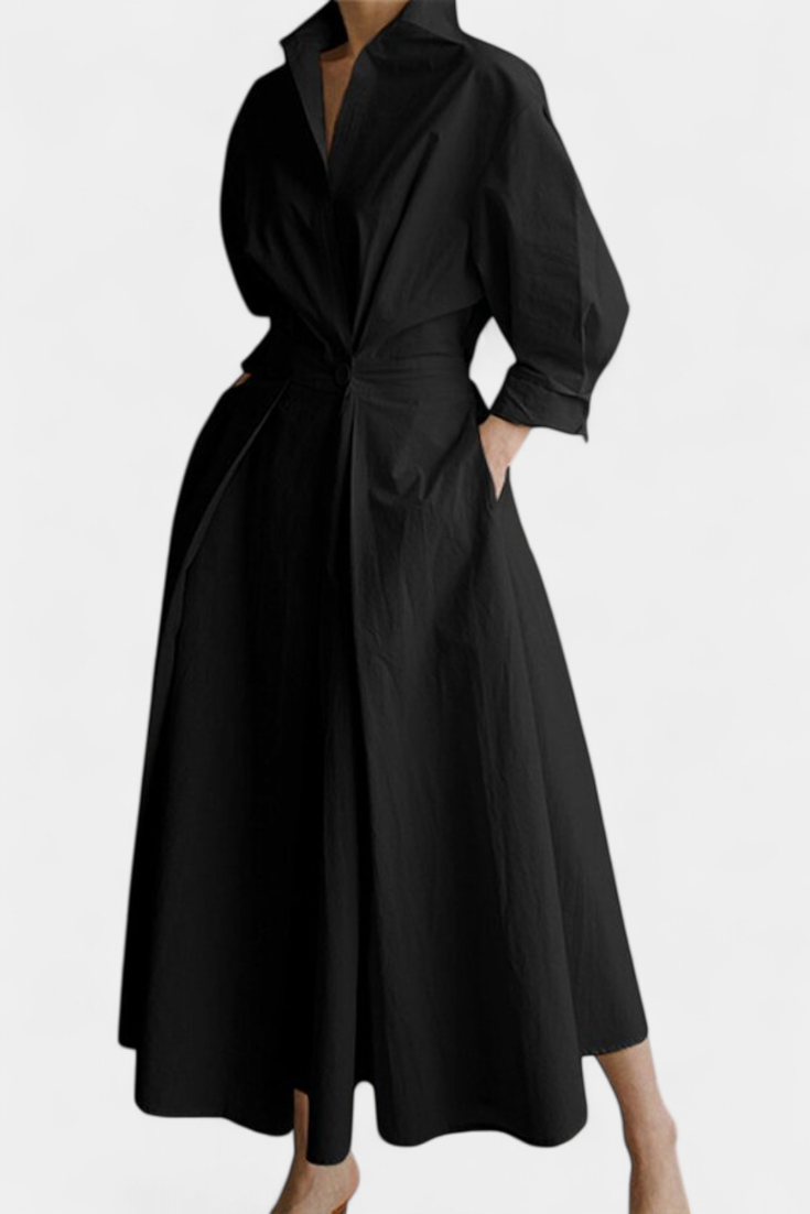 Miriam Vestido Maxi Manga Larga Tejido Premium Limitada