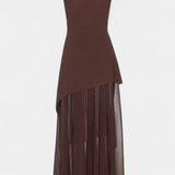 Celaena Vestido Maxi Off Shoulder Chiffon Colección Privada