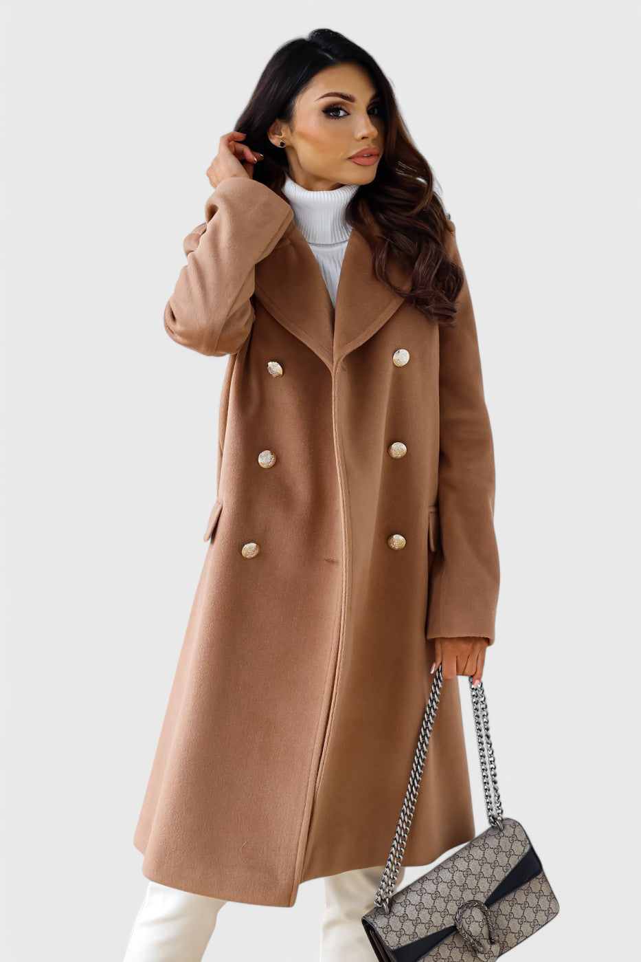 Yara Abrigo de Lana Classic Silueta Estructurada Exclusiva