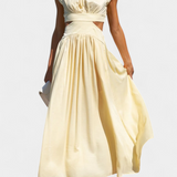 Jocelyn Conjunto Largo Minimalista Exclusivo Escote Alto