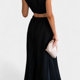 Jocelyn Conjunto Largo Minimalista Exclusivo Escote Alto