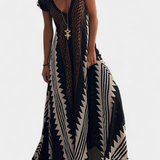 Dakota Vestido Maxi Bohemio Con Motivo Geométrico Exclusivo