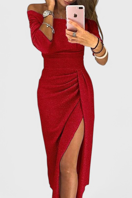 Alexa Vestido Maxi Tejido Luminoso Colección Exclusiva