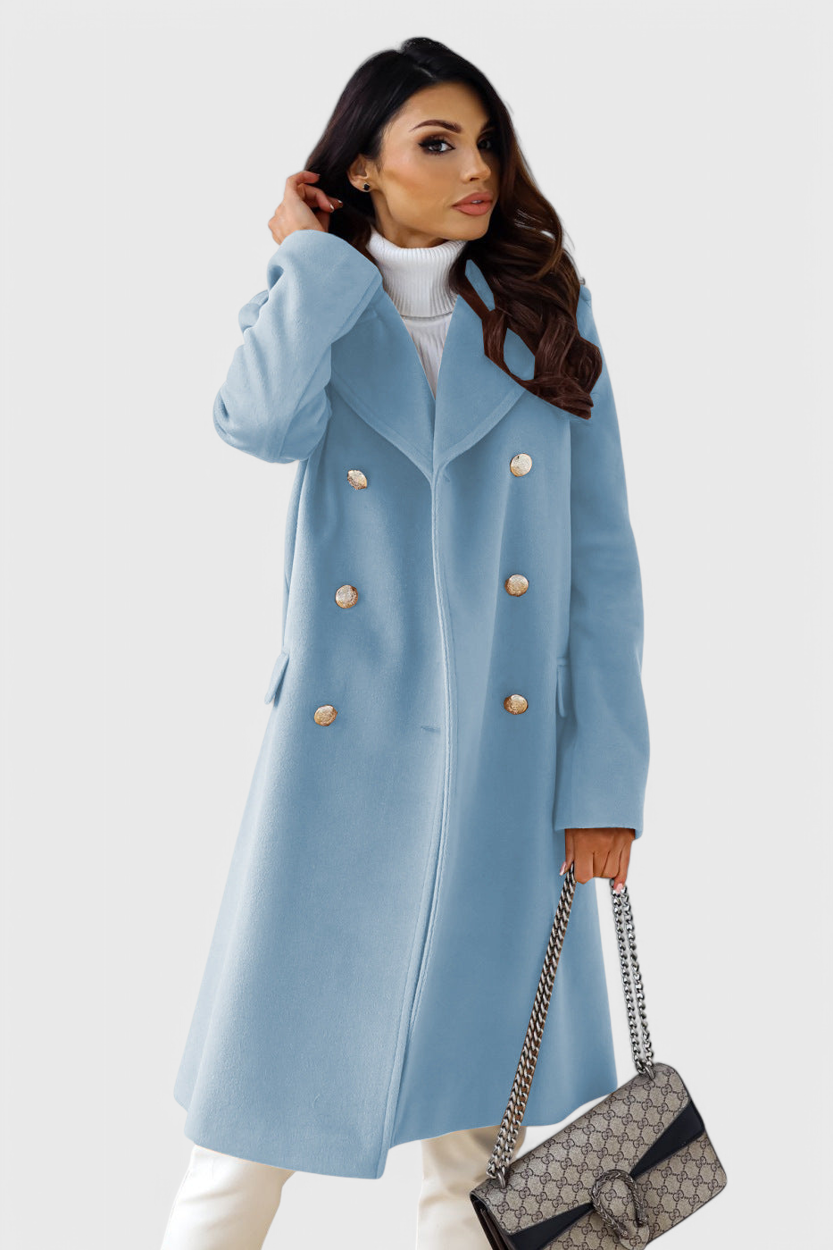 Yara Abrigo de Lana Classic Silueta Estructurada Exclusiva