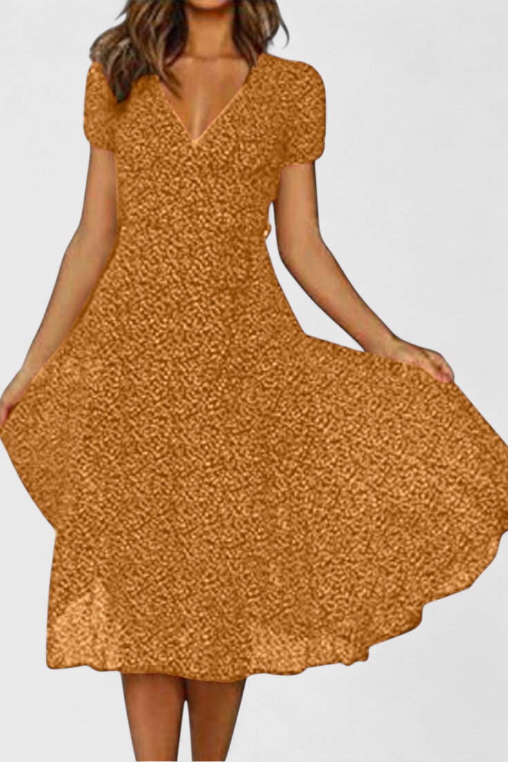 Nuria Vestido Midi Diario Con Escote En V Edicion Limitada
