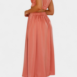 Jocelyn Conjunto Largo Minimalista Exclusivo Escote Alto