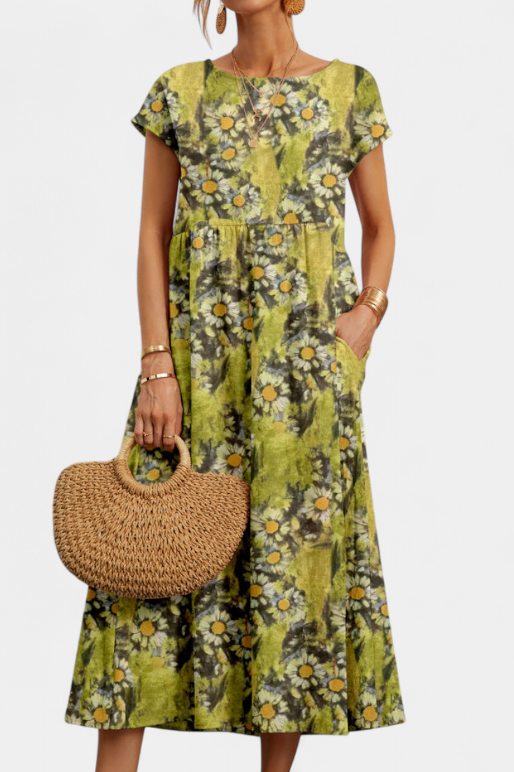 Yuridia Vestido Floral Chic Silueta Fluida Exclusiva