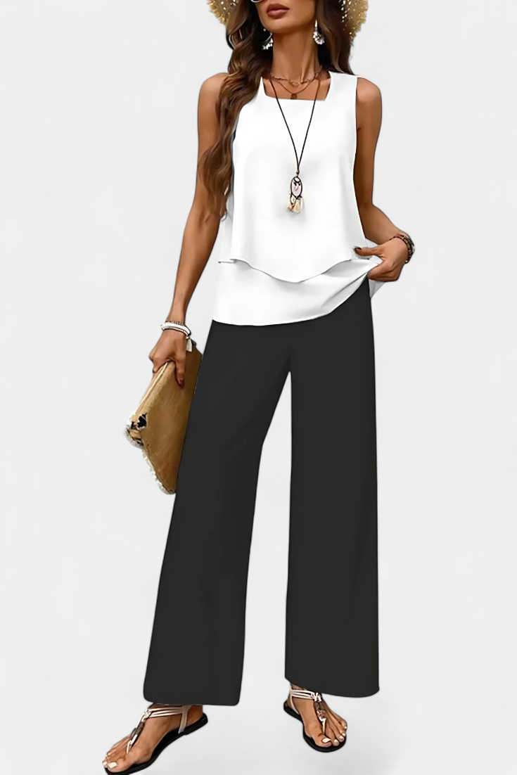 Martina Conjunto Boho Elegante Edición Pantalón Recto