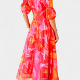 Essja Vestido Maxi de Manga Abullonada Colección Exclusiva